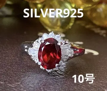 SILVER925 루비 빈티지 반지 10호