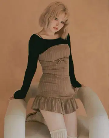 앤드메리 다니 리본 니트 세트 베이지