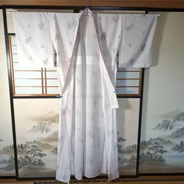 여름 기모노 꽃무늬 디자인 기모노 연한 핑크