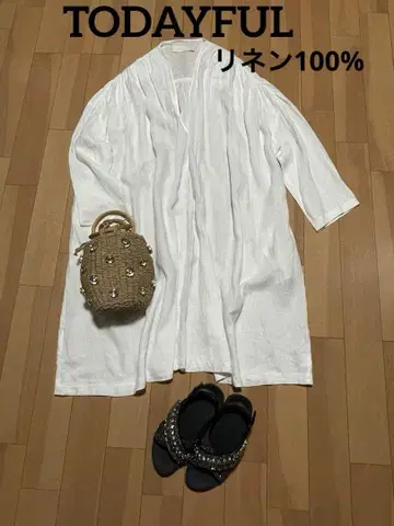TODAYFUL 투데이풀 린넨 등 개더 코트 가디건 겉옷