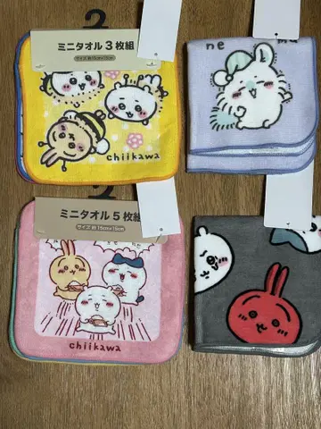 (미개봉 새상품) 치이카와 (먼작귀) 미니 타월과 타월 손수건