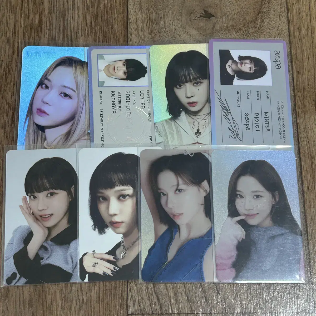 에스파 굿즈 처분 탈덕 윈터 카리나 지젤 닝닝 포카 앨범 엠디 포토카드