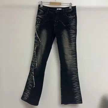 부츠 컷 데님 플레어 팬츠