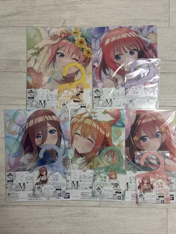 5등분의 신부 제일복권 L상 M상 도어 플레이트 클리어 파일 컴플리트