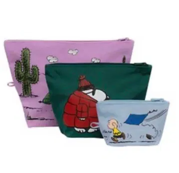 새상품 BAGGU 바구 GO POUCH SET PEANUTS 파우치