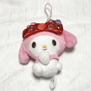 마이멜로디 반짝반짝 데코 리본 마스코트 키링 헤이세이 레트로 레어