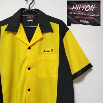 새상품급 힐튼 Hilton 볼링 셔츠 빈티지 자수 반팔