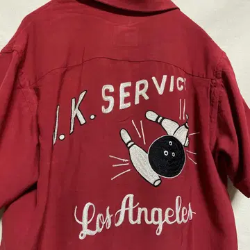 Vintage 50's 볼링 셔츠 체인 스티치