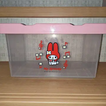 당시의 물건 SANRIO 1998 레트로 마이멜로디 클리어 케이스 보관