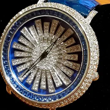 DAVENA 회전식 스와로브스키 다이얼 남성용 손목시계 작동 상품