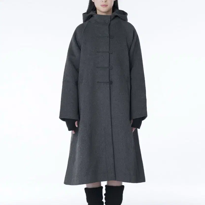【Miseki SEOUL】24FW★ Duffle hoodie short coat 미세키서울(MISEKI SEOUL) Duffle hoodie short coat GREY