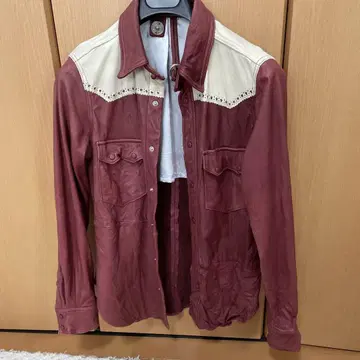 VACATION 버건디 천연 가죽 자켓 S 사이즈