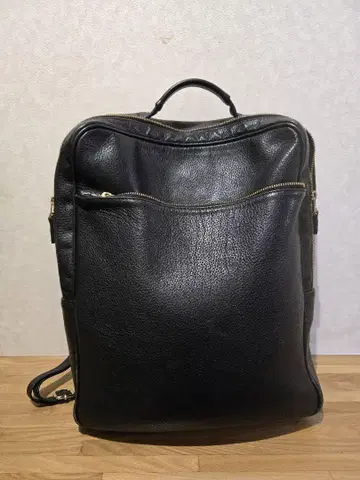 hushtug 백팩 천연 가죽 블랙 비즈니스 백팩