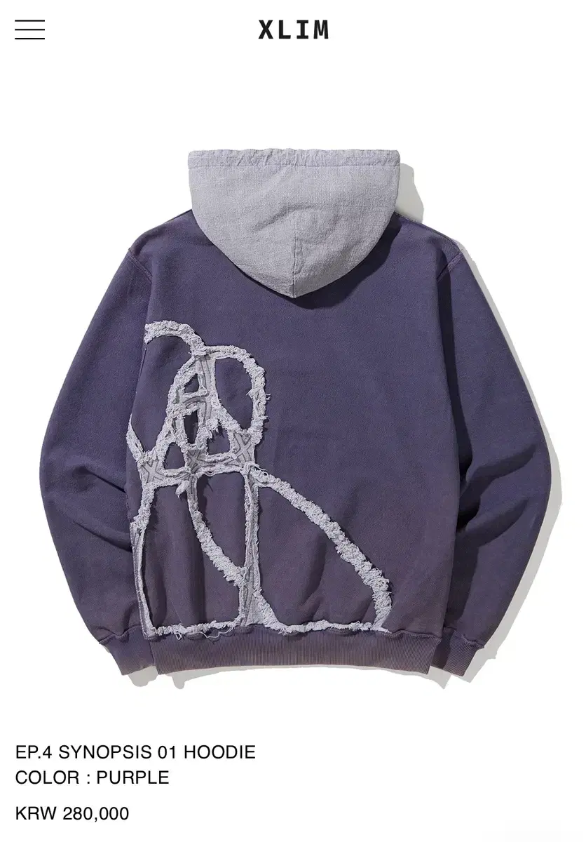 xlim ep.4 Reversible Hoodie Purple