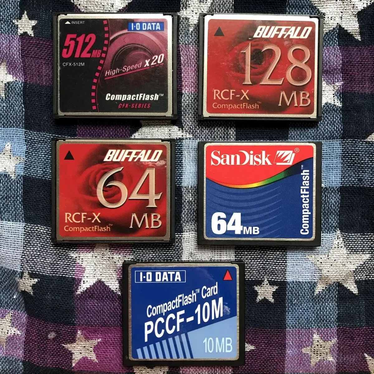 CF Card Vintage Digital Camera Memory Card (512MB, 128MB, 64MB)