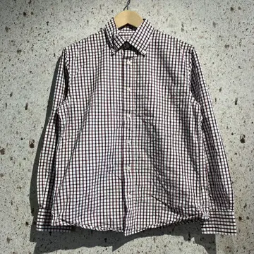 90s KANSAI JEANS 체크 무늬 버튼 다운 셔츠 간사이 청바지