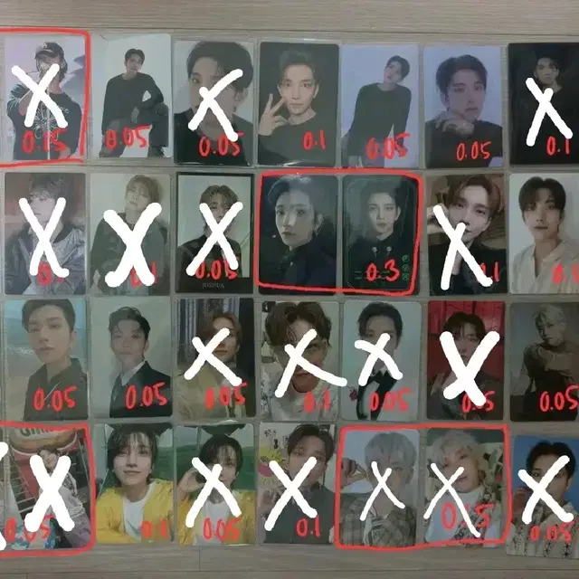 세븐틴 에스쿱스 조슈아 정한 민규 포카 급처