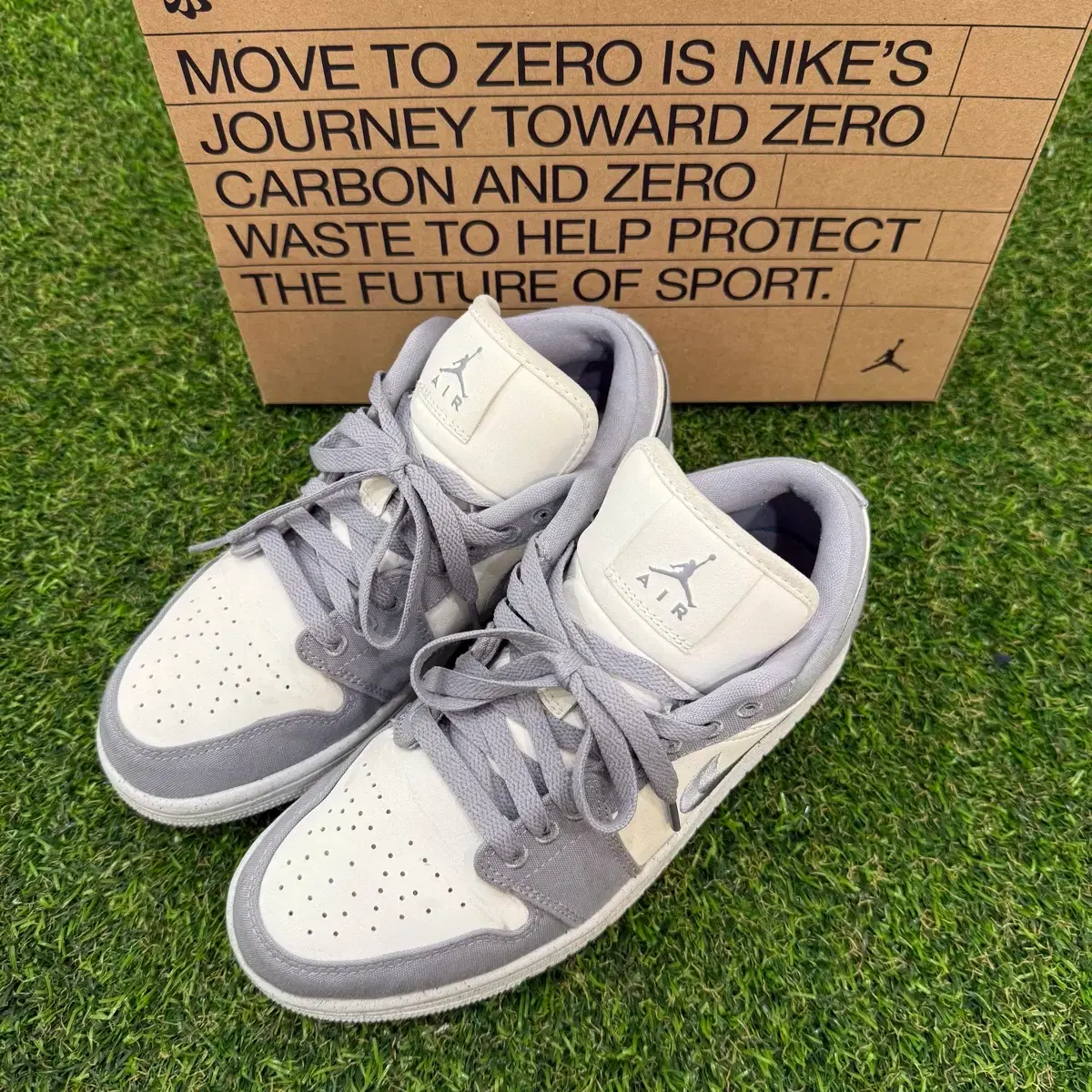 [Nike-Used] Air Jordan 1 Low SE Steel Gray_Size 245