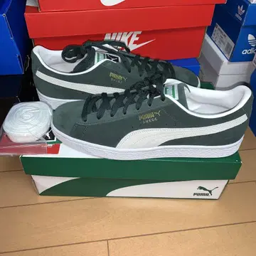 미사용 배송비 포함 PUMA SUEDE CLASSIC XXI 그린/화이트