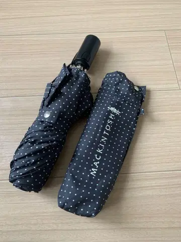 MACKINTOSH 원터치 접이식 우산 네이비 도트