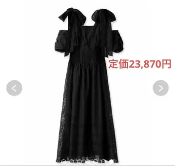 snidel 리본 숄더 허리 리브 원피스 SNIDEL