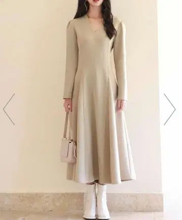 세존드파피용 분또 소재 V넥 고아드 원피스