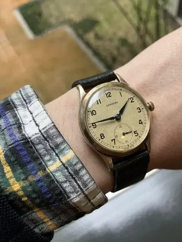 새상품급 GARRARD 금 견고 영국 빈티지 시계 1957년 제조