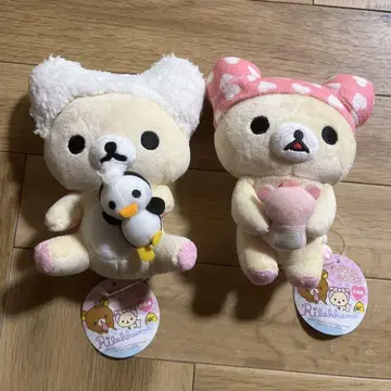 코리락쿠마 하트 배스 타임 봉제 인형 세트 헤이세이 레트로