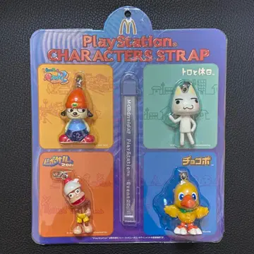 플레이스테이션 캐릭터 스트랩 4개 세트 2001년