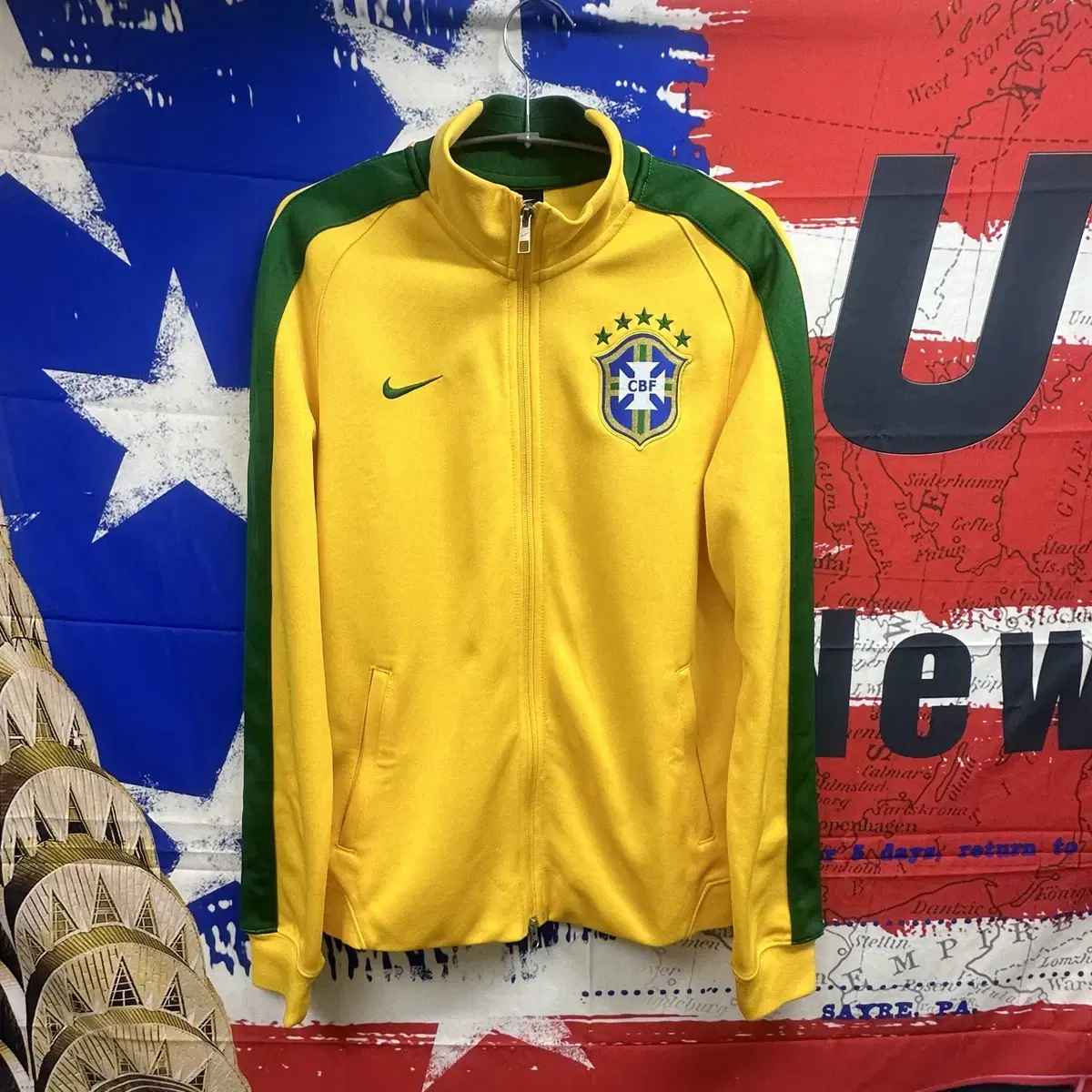 Grade S Old School Brazil Oversized Fit Jersey Track Top m95