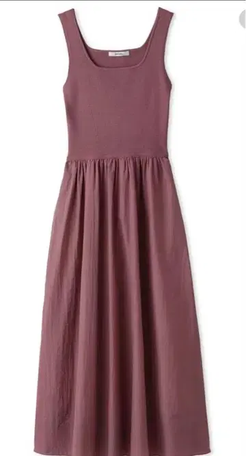 SNIDEL/니트 도킹 코쿤 원피스 핑크