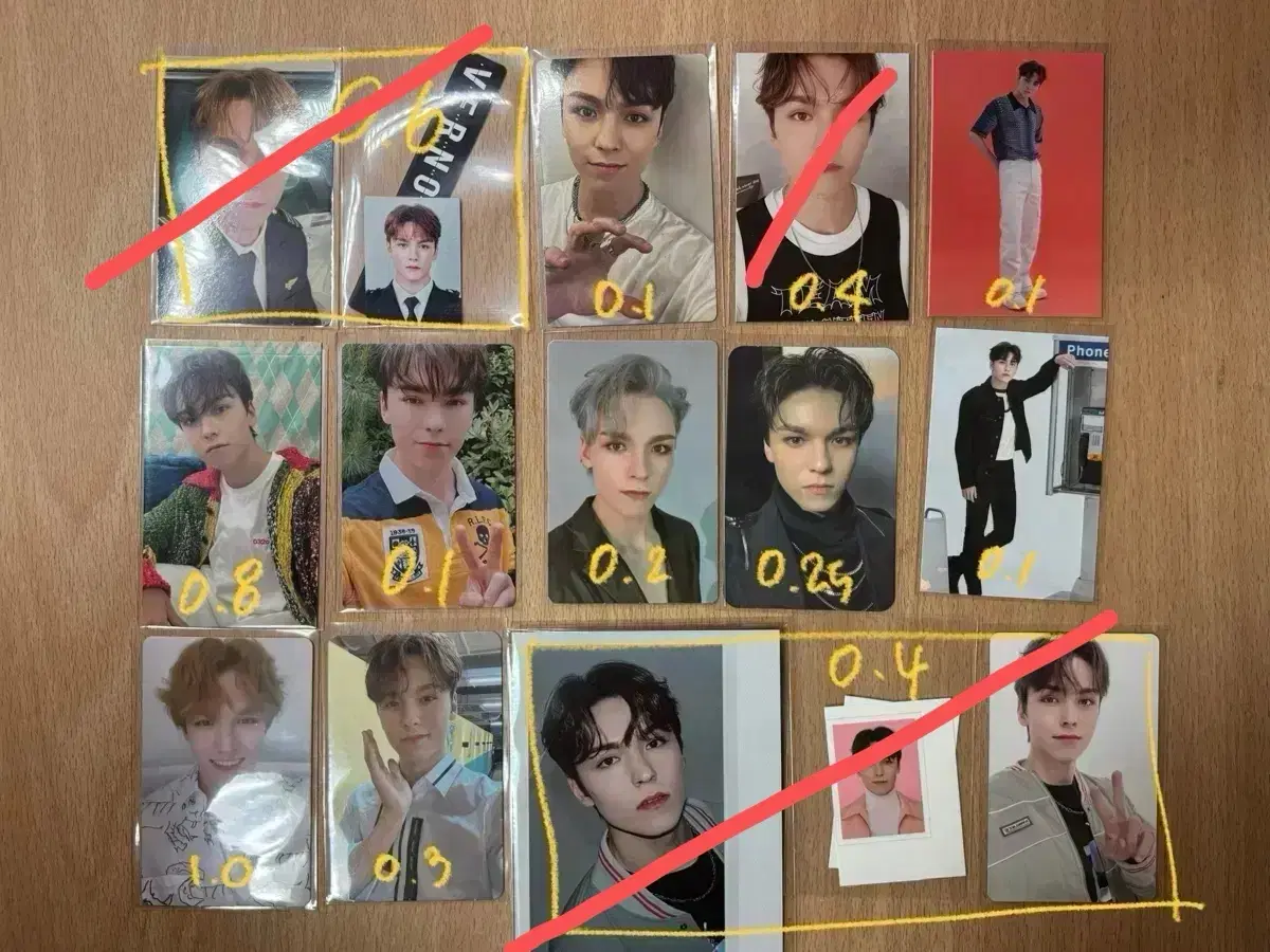세븐틴 버논 포카 트레카 미공포 특전 캐럿존 멤버십 시그 포카