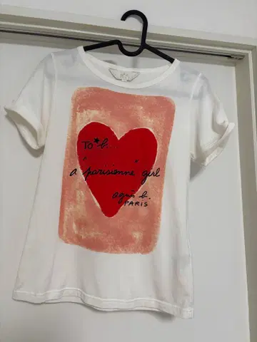 애니에스 b 하트 프린트 티셔츠