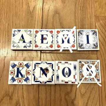 지브리 파크 알파벳 타일 A E I K N O 6개 세트