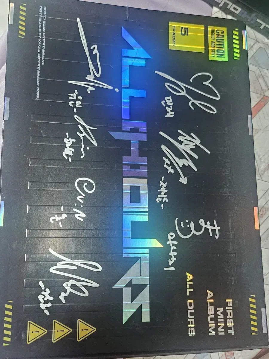 All Hours Unreleased Autographed Message Sign Album