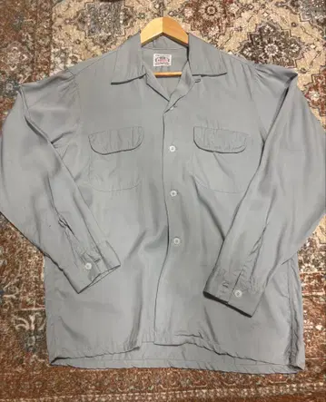 50s BRENT RAYON 레이온 오픈 카라 셔츠
