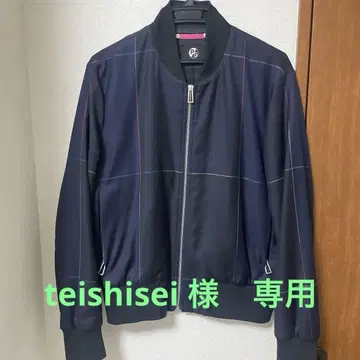폴스미스 네이비 체크 무늬 블루종