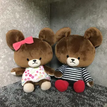 곰의 학교 부드러운 빈 인형 재키 보더 셔츠 꽃무늬 원피스