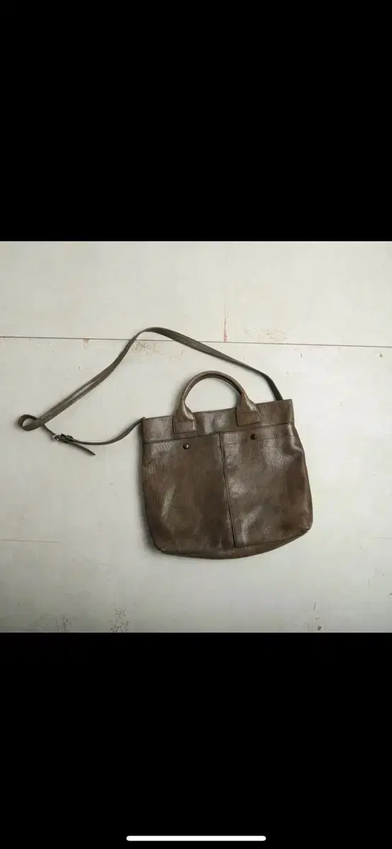 Margaret Howell Idea Goatskin Leather Helmet Bag Olive Brown