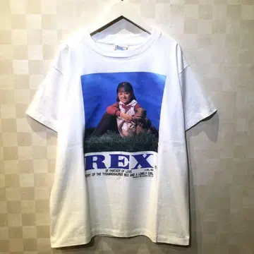 90s USA제 REX 아다치 유미 프린트 티셔츠 빈티지 싱글 M