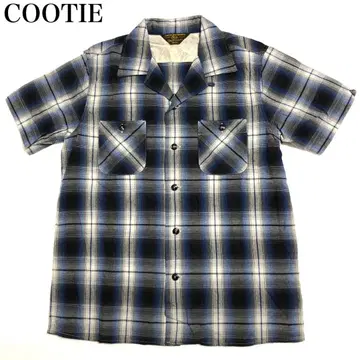 COOTIE/쿠티 "옴브레 체크" s/s. 오픈 카라 셔츠