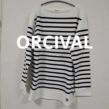 ORCIVAL 오르치발 보더 바스크 셔츠 사이즈 4 네이비/화이트