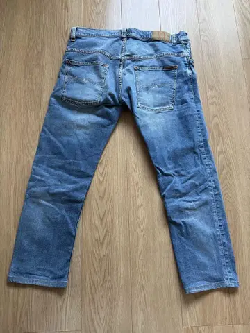 누디진 스트레이트 데님 34x30 라이트 블루