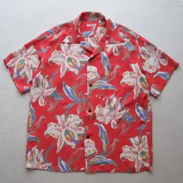 SUN SURF 선 서핑 알로하 셔츠 하와이안 셔츠 일본제 레이온