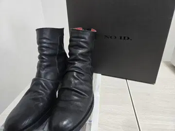 NOID. 드레이프 힐 부츠 가죽 천연 가죽