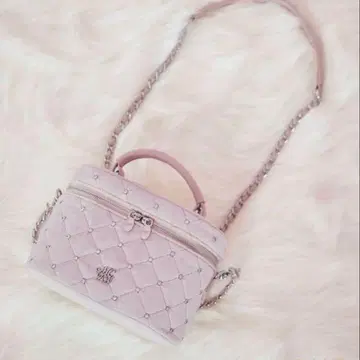 미셸 마카롱 벨로아 비쥬 베니티백 핑크 베니티