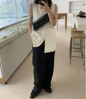 ENOF 스웨이드 베스트 화이트