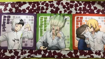 Dr.STONE 극세사 3종 세트 이시가미 치쿠루 고양이랑 함께 ver.