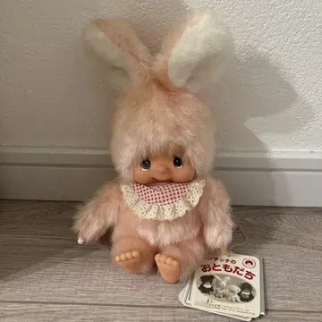 몬치치 친구 핑크 봉제 인형 쇼와 레트로 세키구치