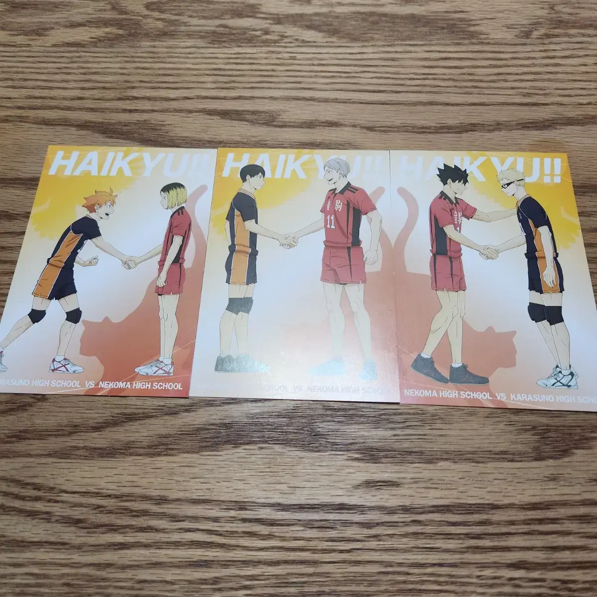 하이큐 히나타 켄마 카게야마 쿠로오 츠키시마 리에프 특전 엽서 일괄